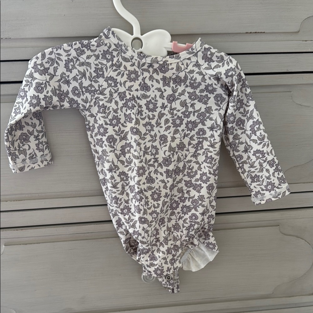 Floral Long Sleeve Kids One Piece